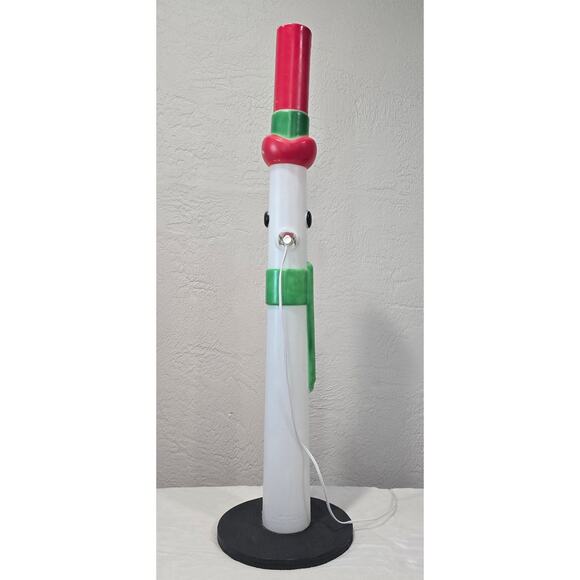 Empire Snowman Candle Stick Pencil Lighted Blow Mold USA Made Christmas Holiday - Picture 8 of 15